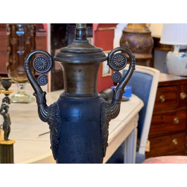 1900s Neoclassical Bouillotte Lamp With Tole Shade For Sale - Image 12 of 14