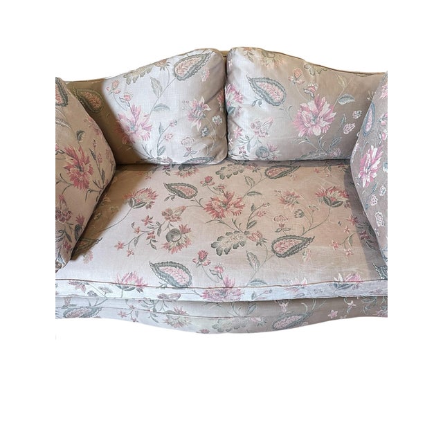Vintage 1980s Henredon Schoonbeck Pastel Boudoir Loveseat Settee Sofa For Sale In Chicago - Image 6 of 11
