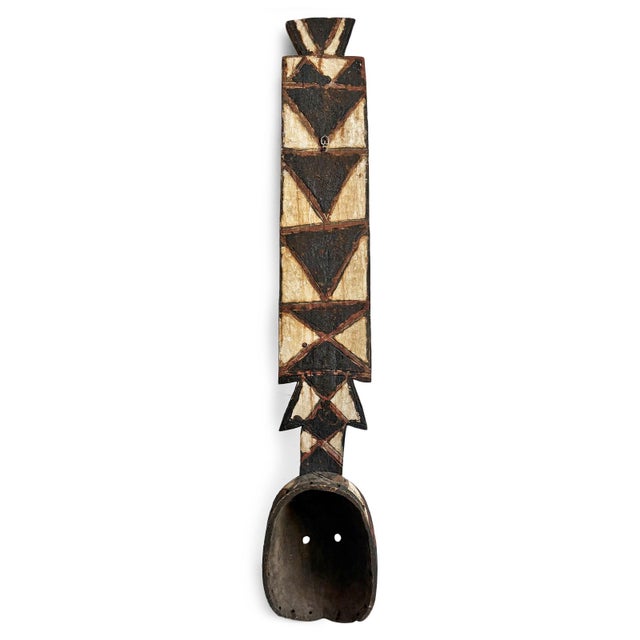 Old Antique Burkina Faso Antelope Plank Mask For Sale - Image 4 of 12