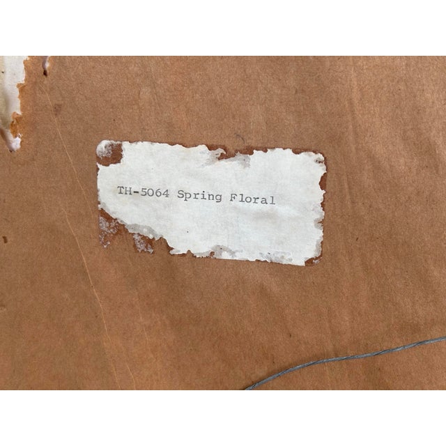 1970s Vintage Botanical Illustration “Spring Floral” by C. Augeri, Large Framed Wall Art For Sale - Image 5 of 5