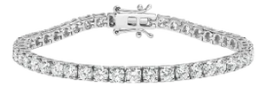 10K White Gold 2.0 Cttw Prong Set Round-Cut 7.25" Classic Diamond Tennis Bracelet