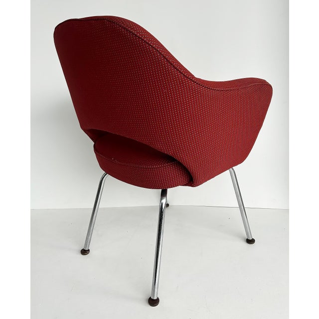 Burgundy 1960s Knoll Eero Saarinen Executive Armchair #71 From Seagram Bldg., n.y.c., Set of 4 For Sale - Image 8 of 18