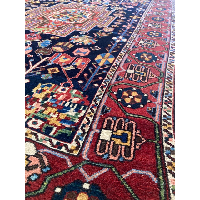 Blue Antique Bakhtiar Rug, 1890s For Sale - Image 8 of 18