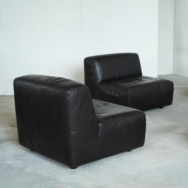 Sectional Sofa Set in Leather by Durlet, 1970s, Set of 5 For Sale - Image 10 of 18