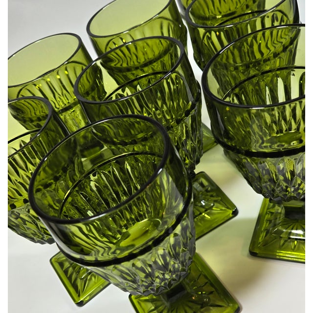 Mid 20th Century Mid-Century Scandinavian Green Goblets- Set of Eight For Sale - Image 5 of 12