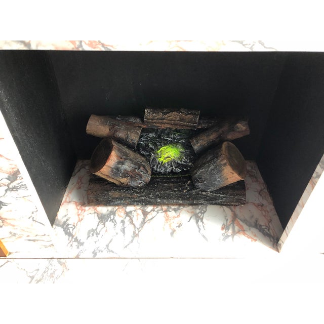 Red Vintage German Koronette Console Stereo Bar and Fireplace For Sale - Image 8 of 13