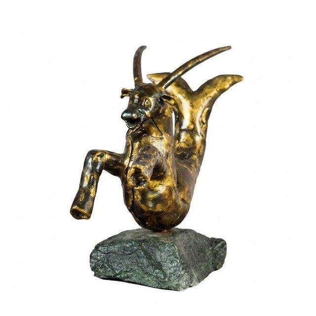 Faust, Capricorn, 1994, Bronze & Stone For Sale - Image 17 of 17