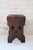 Vintage Brutalist Wood and Leather Stools, 1950s, Set of 2 For Sale - Image 9 of 12