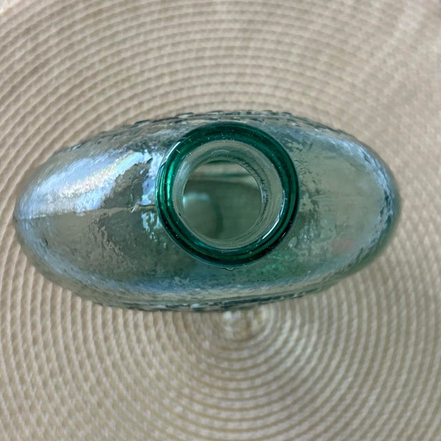Blue Dyottville Glass Works Philadelphia General Taylor Ben Franklin Flask Bottle 19c For Sale - Image 8 of 13