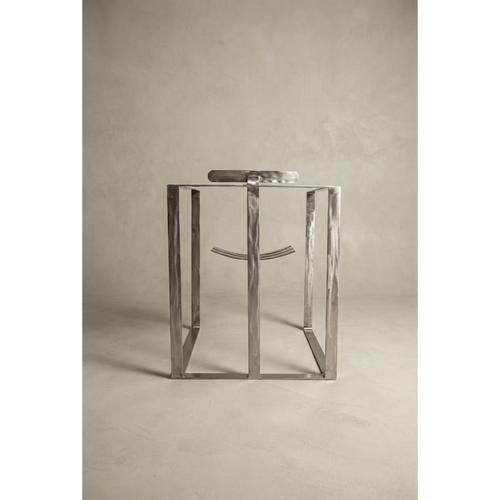 Diaframma Geometrical Armchair in Stainless Steel by Metalmorphosis Studio For Sale - Image 7 of 10