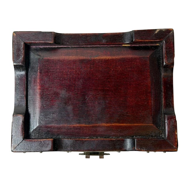 Chinese Rosewood Strongbox With Jade and Brass, Circa 1920s For Sale - Image 9 of 9
