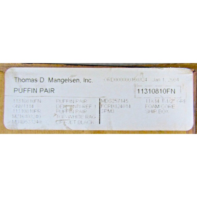 1980s Signed Thomas Mangelsen Puffin Pair Limited Edition 758/950 Matted and Framed For Sale - Image 10 of 10