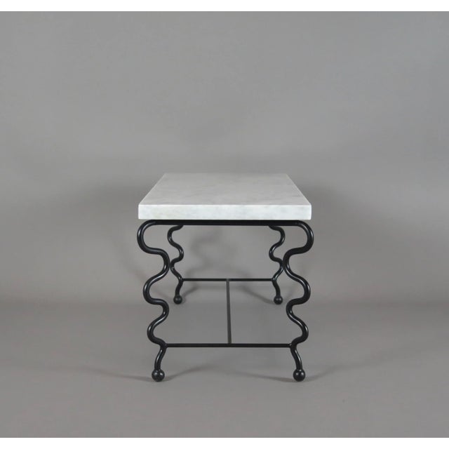 Serpentine' Coffee Table With Carrara Marble Top Chairish
