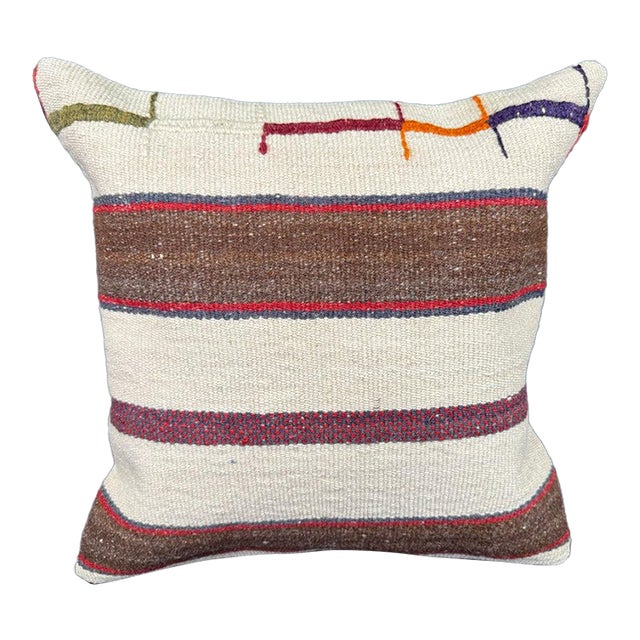 Turkish Hemp Pillow Cushion Natural Beige Brown Cushion Cover 20x20 For Sale