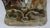 Blue Early 20th Century Polychromed Ceramic Hunting Theme Match Safe For Sale - Image 8 of 13
