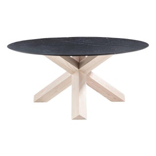 La Rotonda Table in Wood and Glass by Mario Bellini For Sale