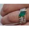 Natural Zambian Emerald 1.39 & Diamond 1.62cts Ring in 18k Gold For Sale - Image 16 of 18
