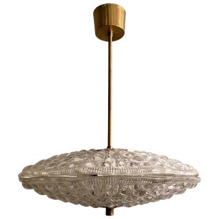 Swedish Orrefors Fagerlund Crystal Glass Pendant For Sale