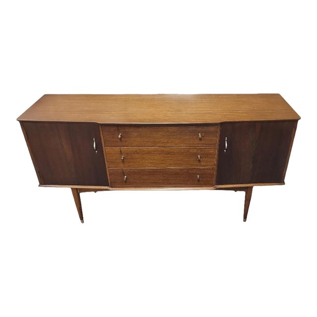 Mid Century Modern Sideboard Signed Beautiful Wood For Sale