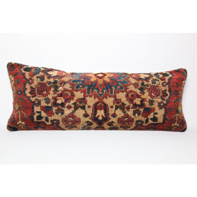 Here i am listing a 100% Handmade double knotted rug pillow cover, made from antique Persian tribal carpet rug. This’s a...