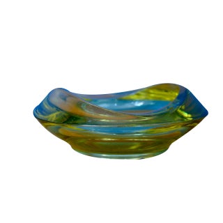 Yellow-Cut Crystal Bowl For Sale