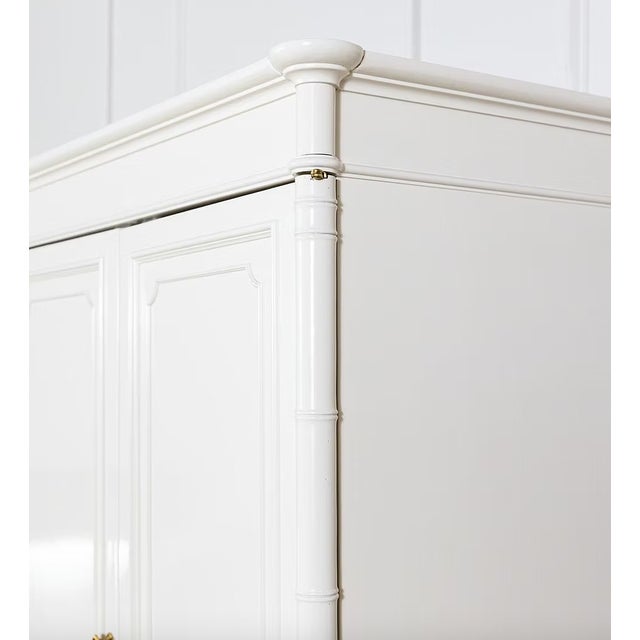 Lovely Faux Bamboo Cabinet from Baker Furniture available professionally lacquered White Duck - an off white - with...