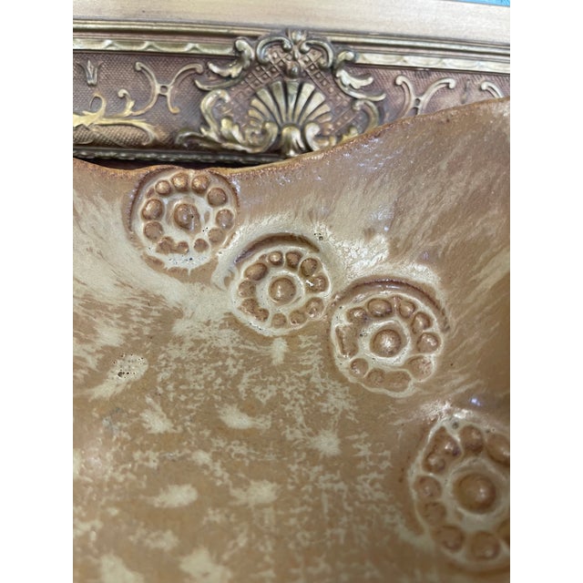 Ceramic Handmade Studio Pottery Bowl With Organic Curved Form and Textured Impressions. For Sale - Image 7 of 9