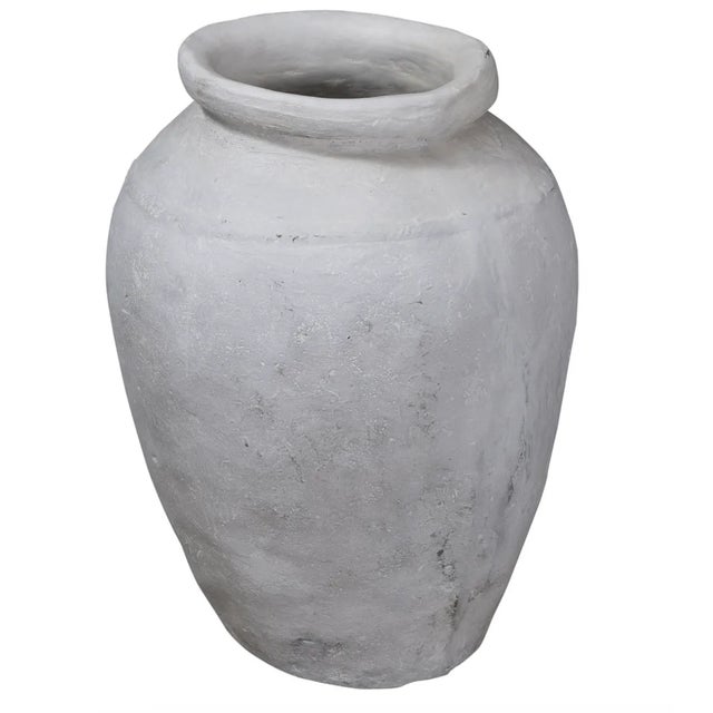 Contemporary Large White Pot-Vase For Sale - Image 4 of 5