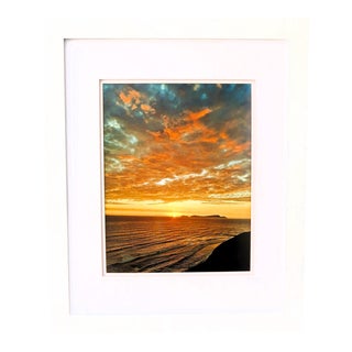 Pacific Sunset Seaside Coastal Photography, Framed Limited Edition, Large Scale Format For Sale