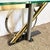 Postmodern Postmodern Mixed-Metal and Glass Console Table by Kaizo Oto for Design Institute of America For Sale - Image 3 of 8
