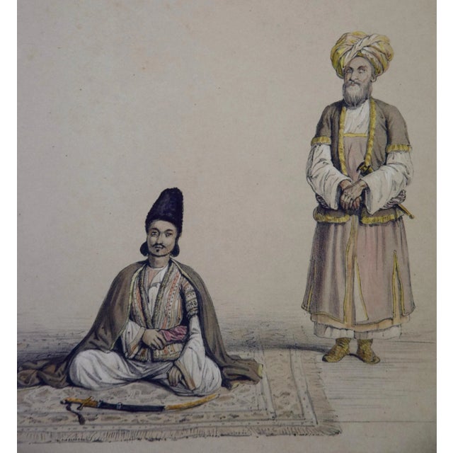 A Pair of 19th C. Engravings Depicting the Costumes and Weapons of Afghani Men by Dr. James Atkinson, 1843 For Sale - Image 11 of 11