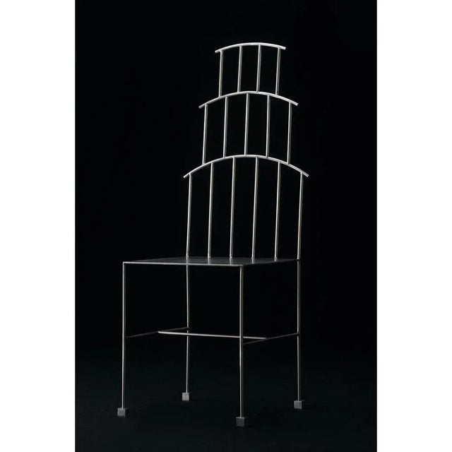 Metal Jenga Chair with Cushion by Qvinto Studio For Sale - Image 7 of 11