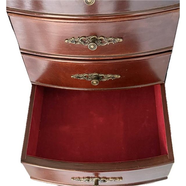 Wood Vintage Powell Art Deco Style Jewelry Armoire For Sale - Image 7 of 12