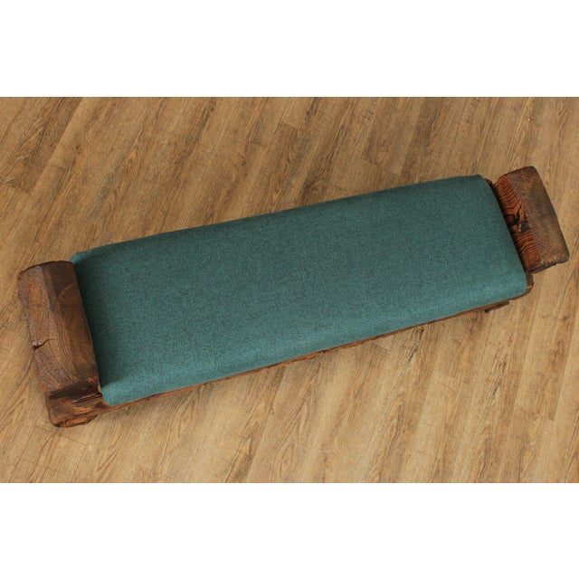 Witco Mid-Century Carved Pine Tiki Bench For Sale - Image 4 of 12