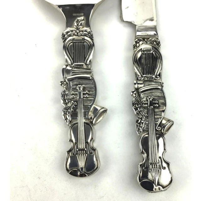 Godinger Godinger Silver Plate Musical Vintage Cake Service For Sale - Image 4 of 10