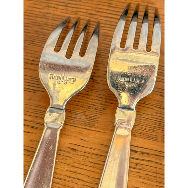 Late 20th Century Ralph Lauren Telluride Stainless Five Piece Flatware Place Setting, 1995 For Sale - Image 5 of 5