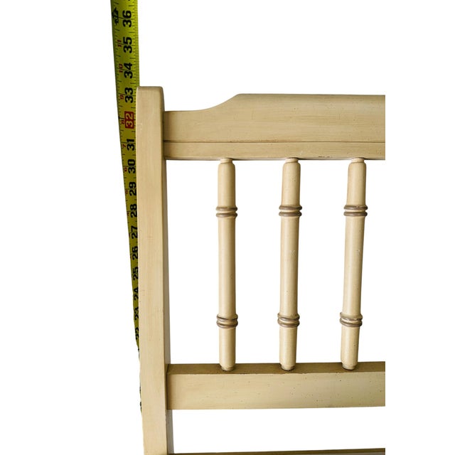 Vintage Henry Link Bali Hai Faux Bamboo Desk & Spindle-Back Chair Set For Sale - Image 14 of 15