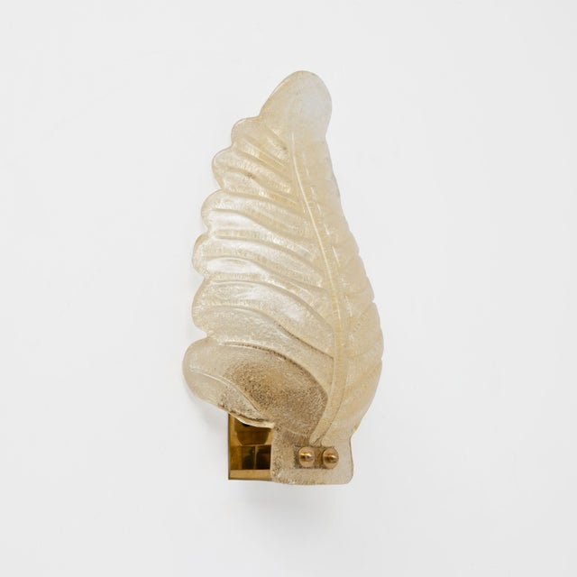 Mid-Century Modern Mid-Century Modern Murano Glass Gold Leaf Sconces, 2000, Set of 2 For Sale - Image 3 of 8