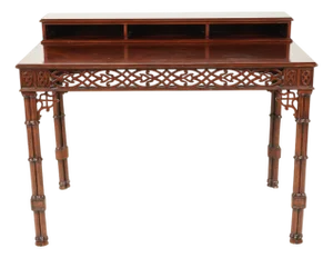 Late 20th Century A Williams-Sonoma Chinese Chippendale-Style Writing Table