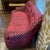 Vintage Burgundy and Cream Loveseat For Sale In Tulsa - Image 6 of 6