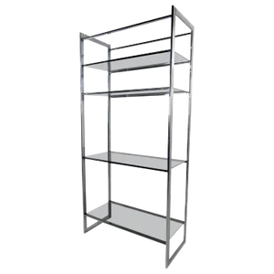 Vintage Modern Chrome Shop Display Etagere After Milo Baughman