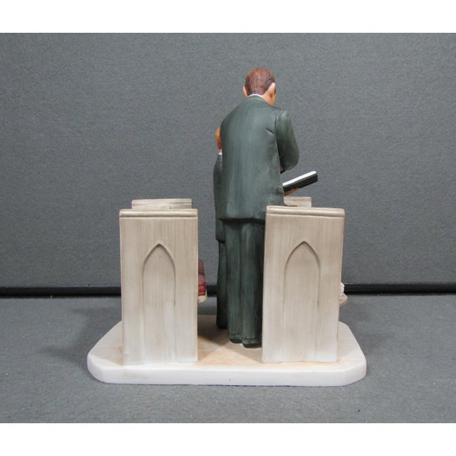 Ivory Vintage Gorham Norman Rockwell “In His Spirit” Limited Edition Porcelain Figurine For Sale - Image 8 of 12