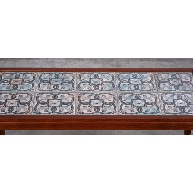 Danish Teak Coffee or Side Table with Tile Top, 1960s For Sale - Image 6 of 9