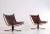 Norwegian Falcon chairs in brown leather by Sigurd Ressel, Norway, 1970s. Good vintage condition with signs of usage and...