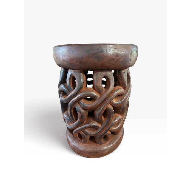 Vintage Tribal Nobility Bamileke Stool/Table Cameroon 16" H For Sale In New York - Image 6 of 8