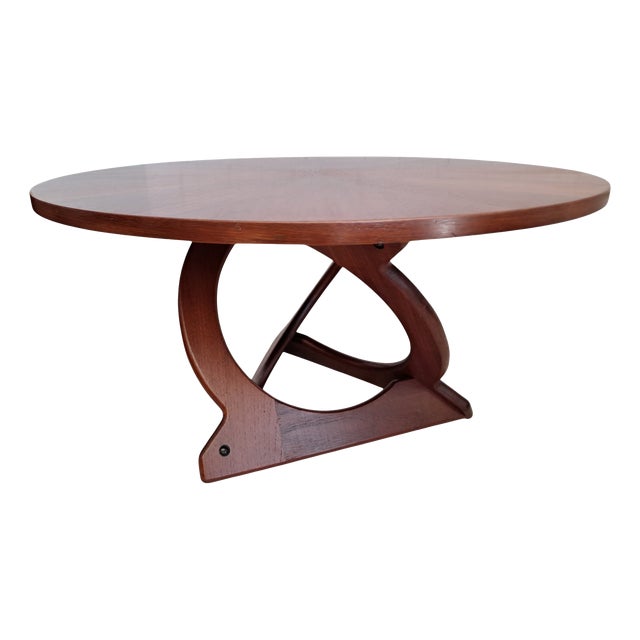 Mid-Century Modern Danish Sunburst Coffee Table by Soren Georg Jensen for Kubus, 1960s For Sale