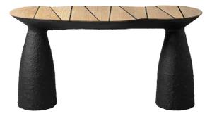 Modern Minimalist Black Bench by Donatas