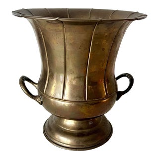 Vintage Brass Champagne Ice Bucket For Sale