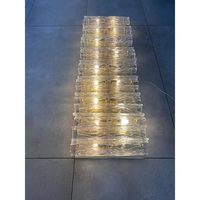 Italian Murano Glass Brass Wall Sconces by Simoeng, Set of 4 For Sale - Image 4 of 9