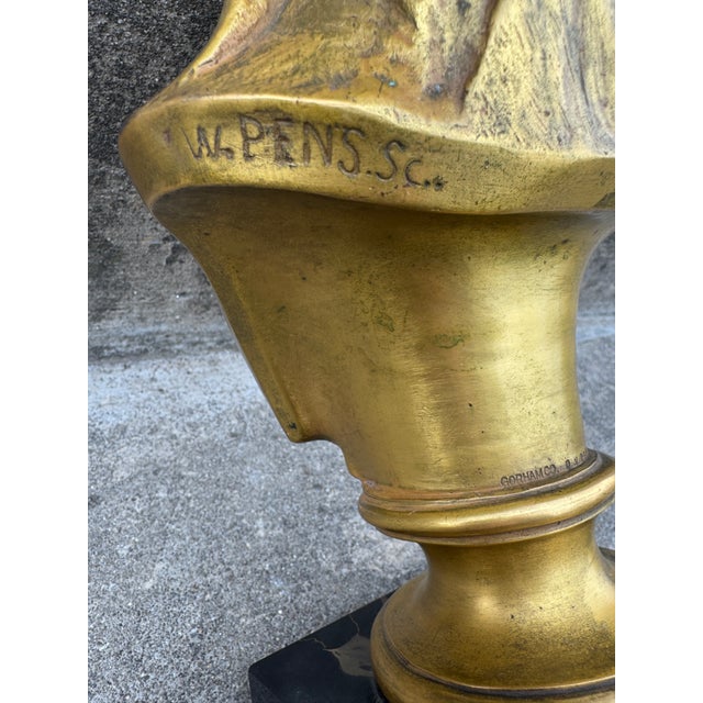 Bronze Gorham Manufacturing Co Bronze Madonna Bust For Sale - Image 8 of 10